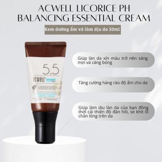  ACWELL Licorice pH Balancing Essential Cream 50ml- Kem dưỡng cân bằng PH chiết xuất cam thảo 