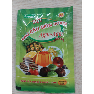 Bột rau câu Agar GIÒN gói 25g - BAO BÌ MỚI