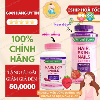  Date 2027  Chính Hãng Kẹo dẻo   viên uống HAIR SKIN NAILS giúp dưỡng tóc bóng mượt nuôi tóc chắc khoẻ 