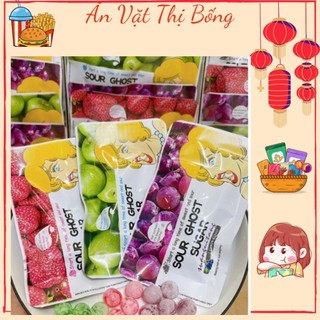  Hộp 30 Gói Kẹo Siêu Chua Vị Trái Cây Mix 3 Vị Nho,Dâu,Táo Đồ Ăn Vặt Tuổi Thơ Hót Nhất 