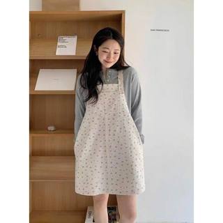 𝐋𝐘𝐂𝐇𝐄𝐍- Yếm jean hoa ( ko kèm áo )