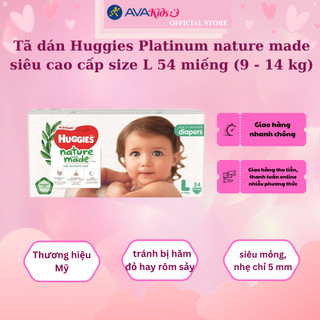 Tã dán Huggies Platinum nature made siêu cao cấp size L 54 miếng