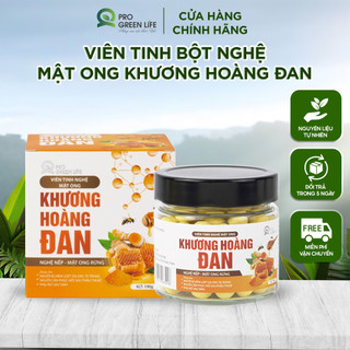 Viên Tinh Bột Nghệ Mật Ong Nguyên Chất 100% Khương Hoàng Đan Hộp 190g Dành Cho Người Bị Đau Dạ Dày, Phụ Nữ Sau Sinh