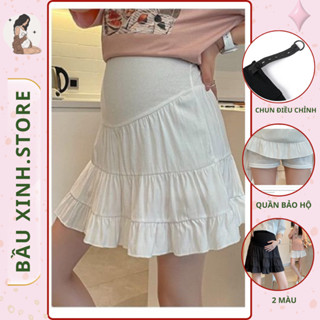 Chân Váy Bầu Xòe 💞FREESHIP💞 Chân Váy Xòe Dáng Ngắn Hàng Quảng Châu Siêu Đẹp Cho Mẹ Bầu - QL3