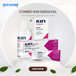 COMBO NƯỚC SÚC MIỆNG - KEM ĐÁNH RĂNG KIN GINGIVAL NGỪA VIÊM NƯỚU
