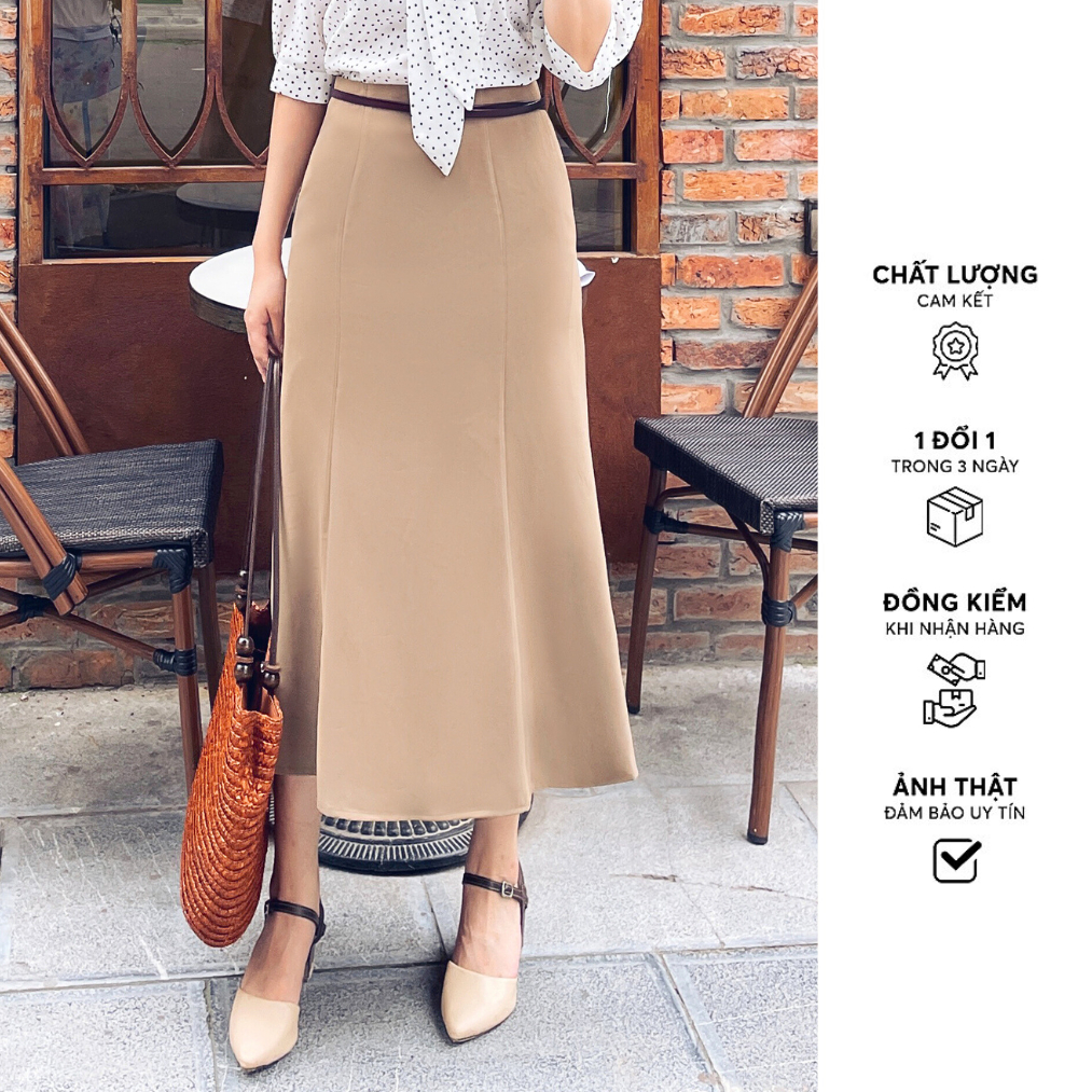 Chân váy Midi skirts casual style tuytsy roe gấu 323SK2030 ADORE DRESS