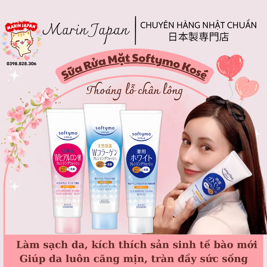 (Chính Hãng) Sữa Rửa Mặt Kose Softymo Nhật Bản