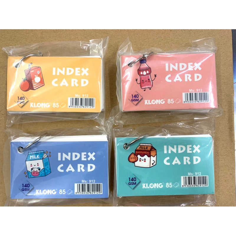 Tập thẻ Index Card học từ vựng KLONG Card A7- 85 tờ