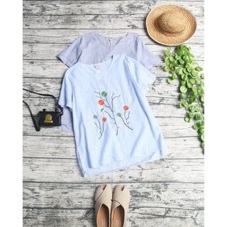 Áo mori sọc mờ thêu rong biển
