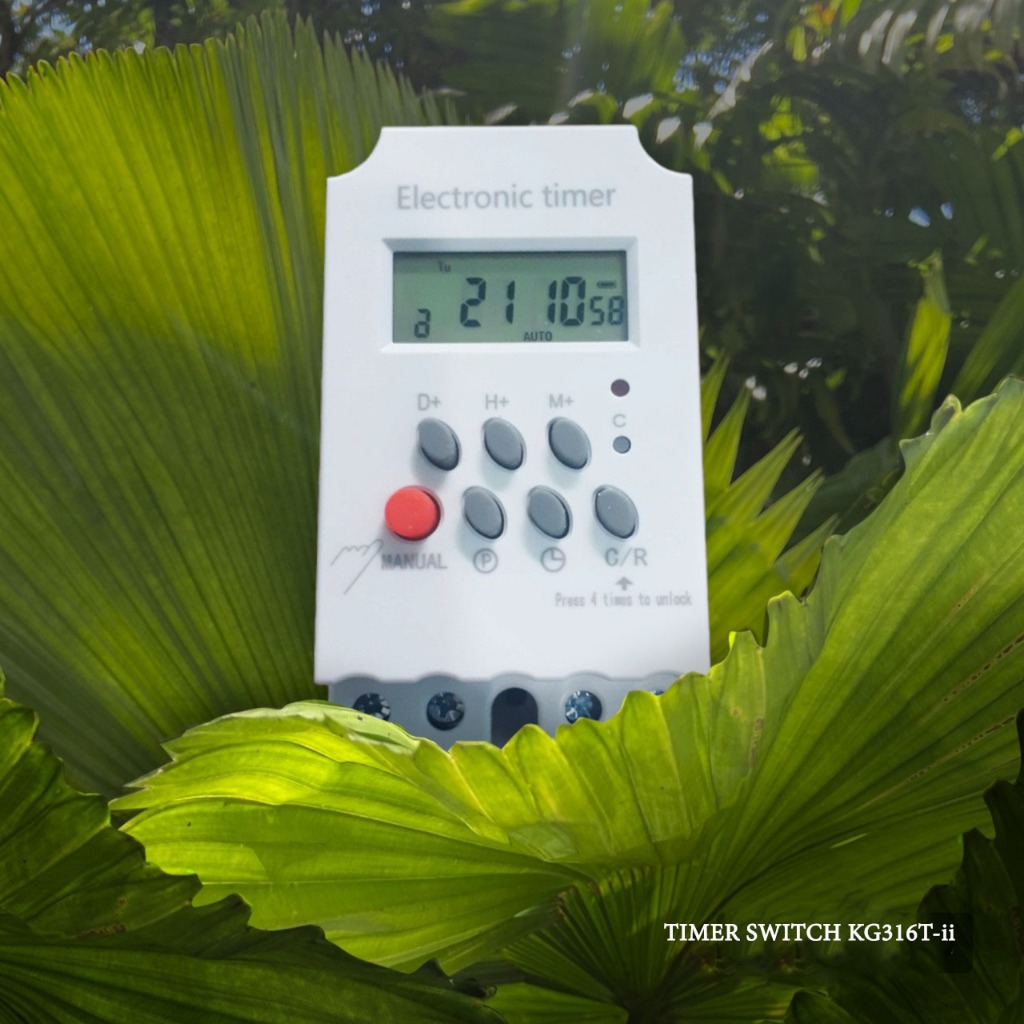    Bảo hành 12 tháng   KG316T-II Công tắc hẹn giờ điện tử thế hệ mới điện áp 220V 25A 