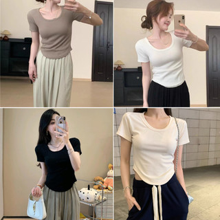 Aó thun ôm vạt bầu aó thun nữ chất cotton siêu mềm mát