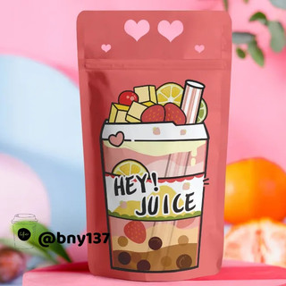 Túi zip mờ in hình cute