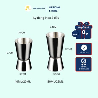 Ly đong inox 2 đầu