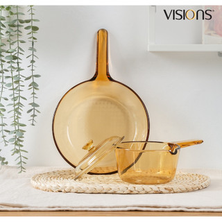 Bộ 2 nồi chảo thủy tinh Visions - Sản xuất tại Pháp