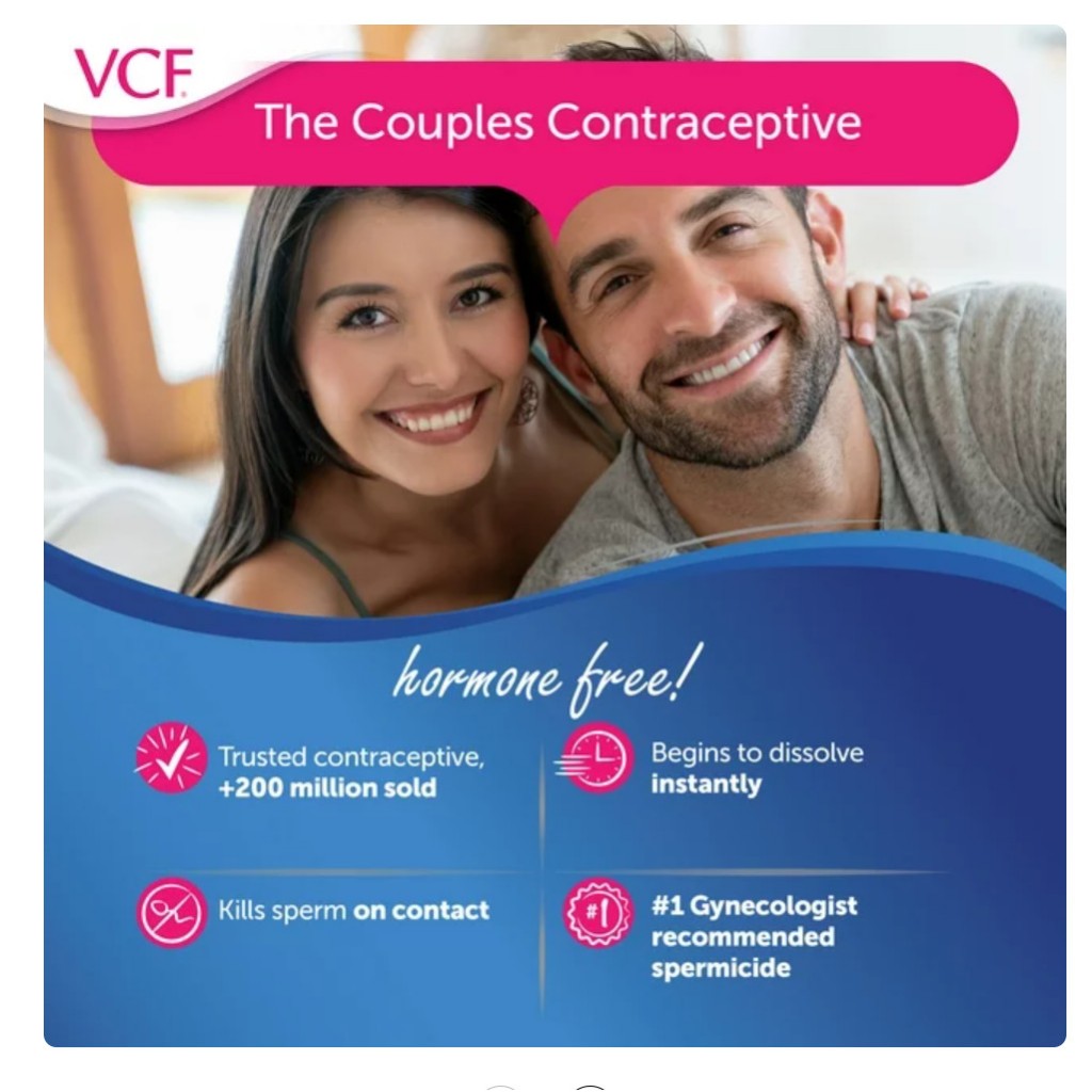 Màng phim tránh thai VCF sử dụng quan hệ trần tự nhiên cao cấp hộp 9 miếng ( Có bán lẻ ) ( Chính Hãng USA )