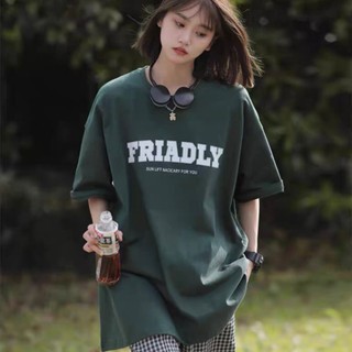 Áo Thun In Chữ FRIADLY Unisex - Áo Phông Nam Nữ Tay Lỡ Oversize Form Rộng Chất Liệu Cotton Khô Thoáng Mát