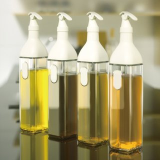 Bình đựng đầu ăn cao cấp 500ml có vòi rót chống tràn, chai đựng dầu ăn, nước mắm, nắp bật mở chất liệu thủy tinh an toàn