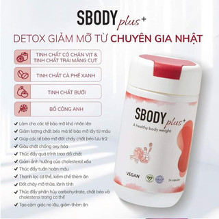 Giảm cân sbody plus+ 24 viên mẫu mới,date mới bao check hàng chính hãng cty 100%