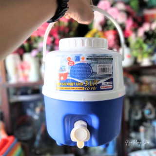 Bình nhiệt 3L/6L vòi Đồng Tâm. Bình nhiệt tròn quai xách có vòi. Bình giữ nhiệt tròn, không BPA.