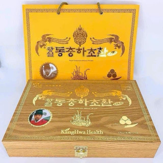[HÀNG MỚI VỀ] Đông Trùng Hạ Thảo 30 Viên Hộp Gỗ Vàng Hàn Quốc [656]