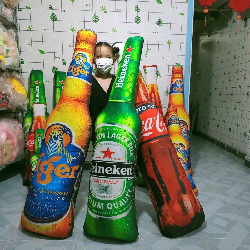 GỐI ÔM HÌNH HENIKEN XUẤT NHẬT