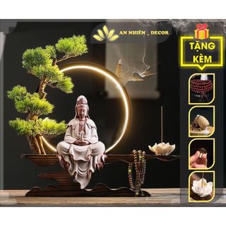 Đèn Led Vòng Hào Quang Tượng Phật, Đèn Vòng Kệ Cây Tượng Gốm - Tặng Kèm 5 Phụ kiện GIÁ RẺ!!