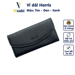 Ví dài nữ Da Bò Harris Vicobi D5, đựng vừa giấy tờ cũ và mới