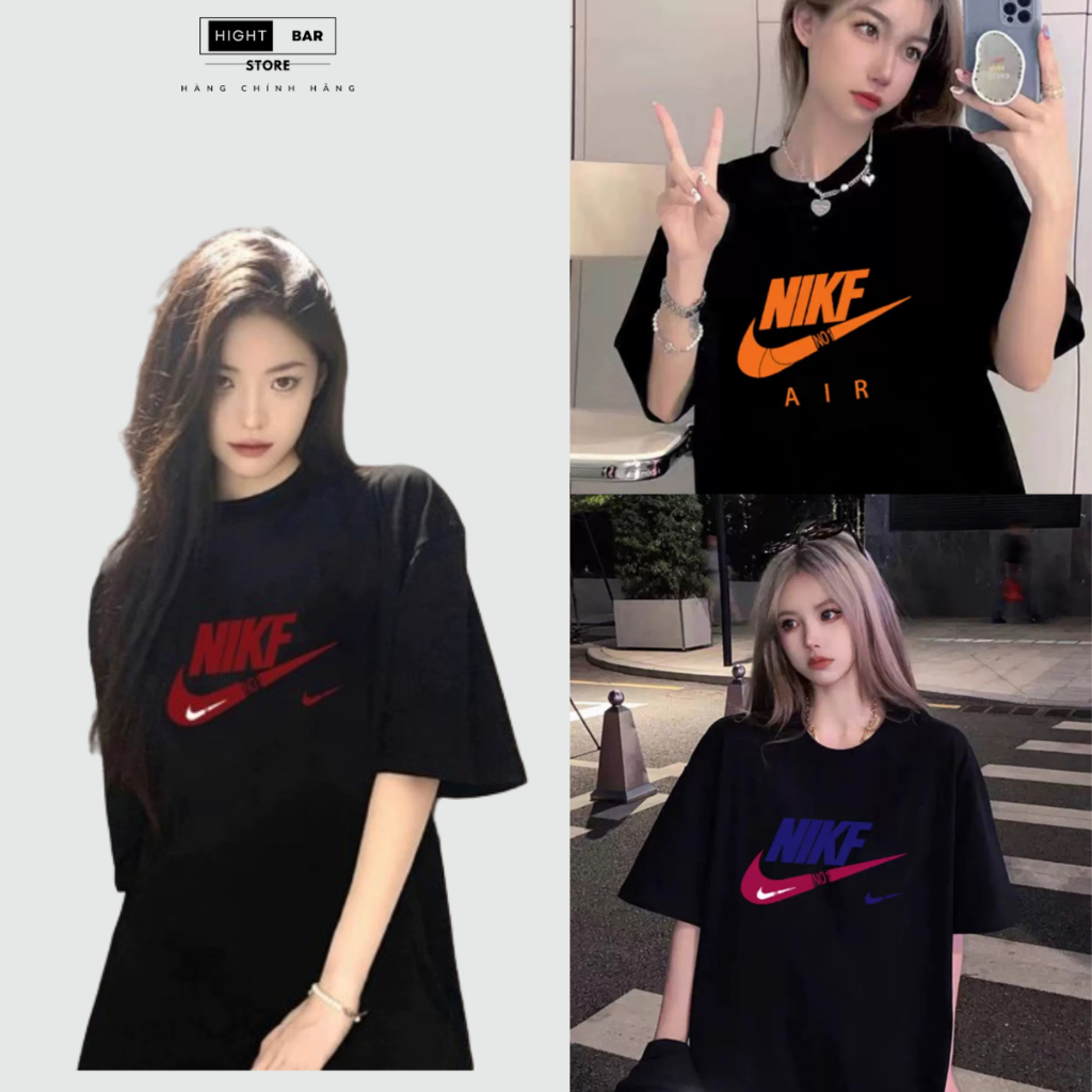Áo thun Nike nam nữ cao cấp hàng chính hãng unisex basic phông Nike tee chất cotton 100% tay lỡ oversize S105 Hight Bar