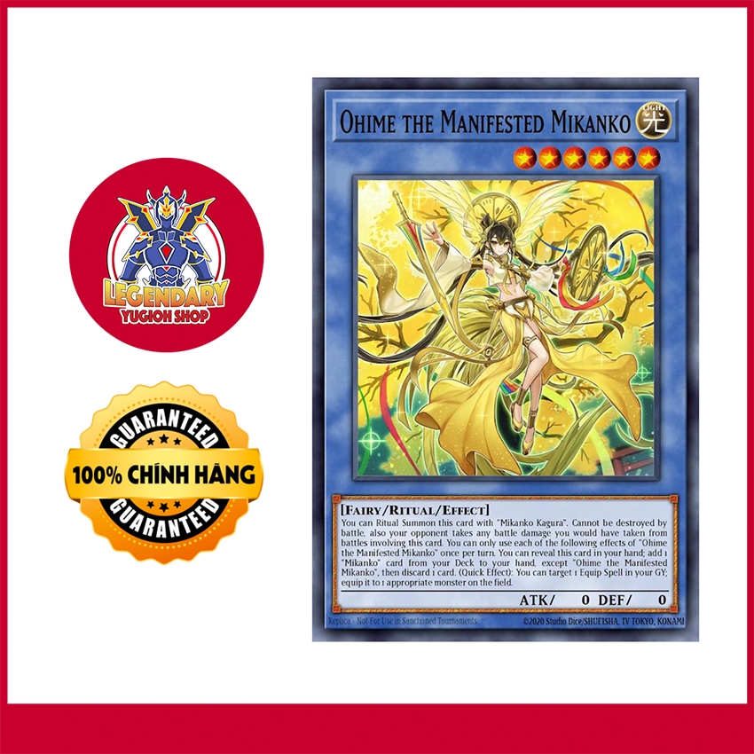 [Thẻ Bài Yugioh Chính Hãng] Ohime the Manifested Mikanko