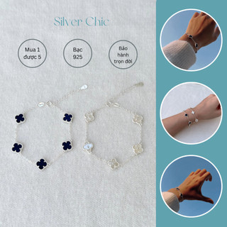  Lắc tay bạc cỏ 4 lá may mắn Fortune SILVER CHIC LT18 bạc 925