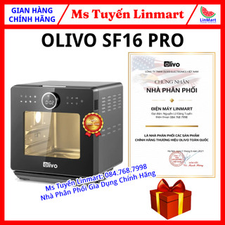 Nồi chiên hơi nước olivo sf16 pro - 56 chương trình cài sẵn - 16l - công suất 2800w
