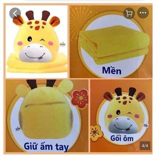 Bộ Chăn Gối cho bé, Chăn mền hình gấu bông hàng Loại 1 Đẹp, mềm, mịn, nhiều bông