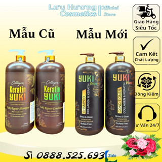  Cặp Dầu Gội Xả Collagen Keratin YuKi Và YUKI Plus 2000ML | 2000ML Giảm Rụng Tóc Kích Mọc Tóc Phục Hồi Tóc Hư Tổn 