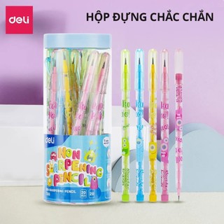 Hộp 20 bút chì khúc deli ec086 - chì 2b, nhiều màu sắc