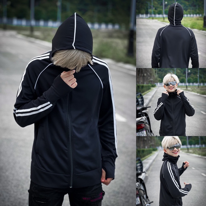 Áo Khoác Chống Nắng Nam Nữ 2 Sọc Viền Tay Thiết Kế Vạch Nhỏ Giữa Ngực Phong Cách Boy Phố - Chất Liệu Poly Caton Mới 2024 | BigBuy360 - bigbuy360.vn