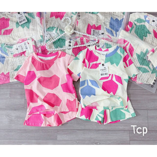Sét 2b cotton hồng be hình khối Bé gái sẵn ảnh thật