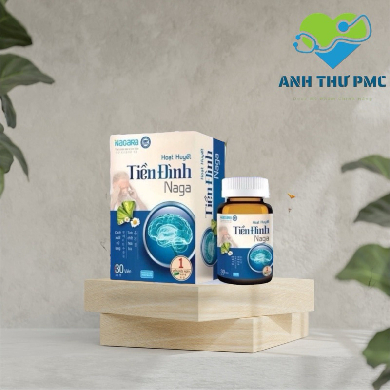 Hoạt Huyết Tiền Đình Naga ( hộp 30 viên) giúp tăng cường tuần hoàn não và giảm thiểu năng tuần hoàn 