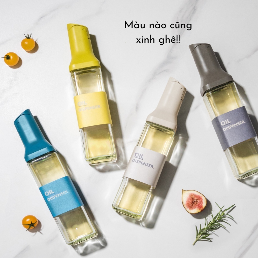 Chai Đựng Dầu Ăn Thuỷ Tinh Vòi Thép , Bình Đựng Dầu Ăn, Nước Mắm Cảm Biến Tự Đóng Mở Nắp Khi Rót