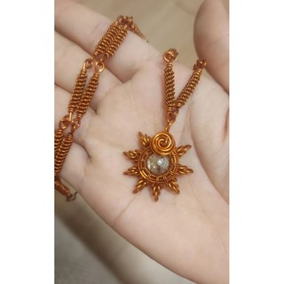 Vòng cổ Handmade bằng dây đồng đỏ