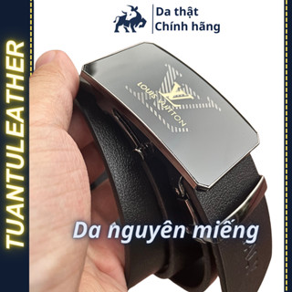 Thắt lưng LV nam Dây nịch nam khóa lăn da thật cao cấp Tuấn Tú