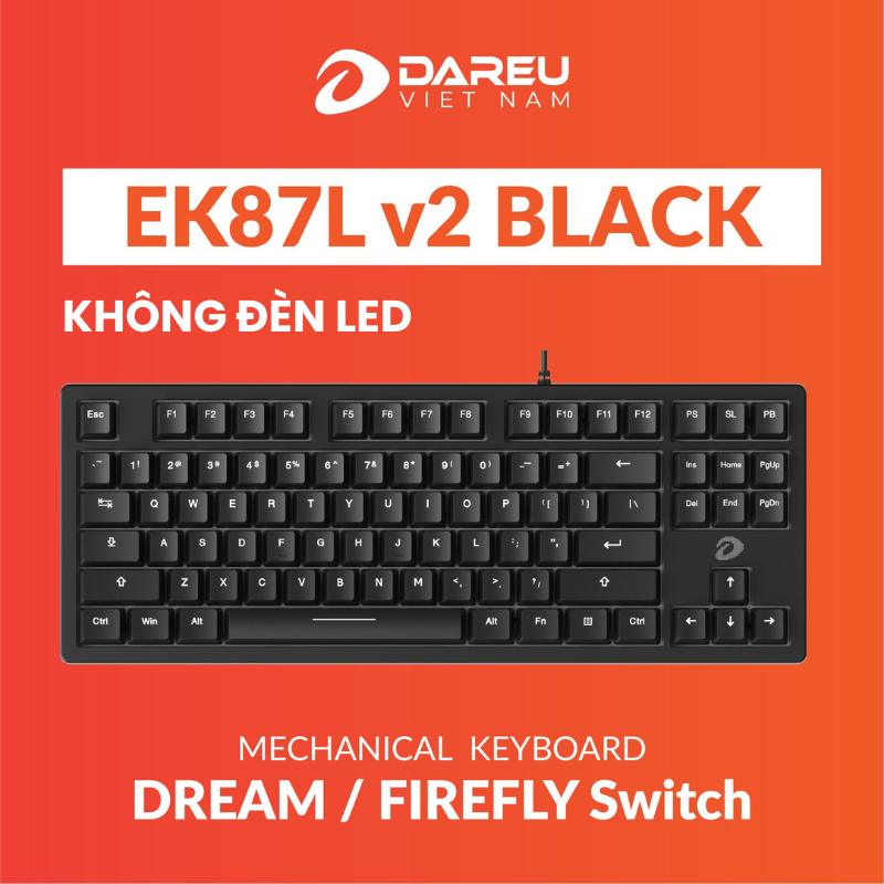 Bàn phím cơ Dareu EK87L / EK87 V2 Đen | Trắng - Chính Hãng | BigBuy360 - bigbuy360.vn
