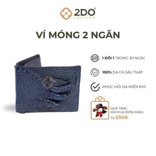 Ví Móng 1 Mặt/ 2 Mặt Da Cá Sấu Chính Hãng 2DO LEATHER Kích Thước (12,5x9,5)
