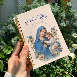 Sổ lò xo a6 hình đức mẹ vintage/ notebook mini bìa đẹp làm sổ tay, quà tặng