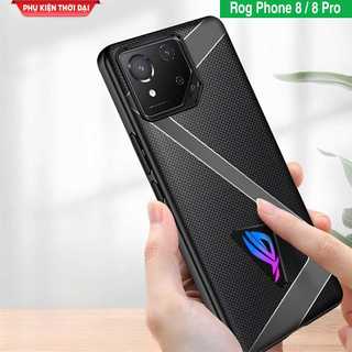 Ốp lưng Rog Phone 8 / 8 Pro chống sốc vân Carbon Gaming thoát khí tản nhiệt cao cấp