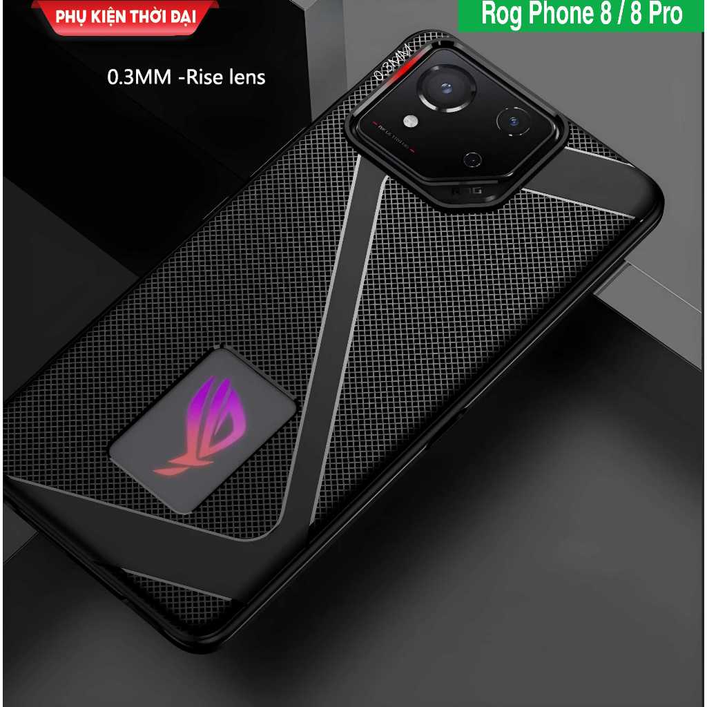 Ốp lưng Rog Phone 8 / 8 Pro / Phone 9 kiểu dáng gaming chống sốc chống va đập thoát khí