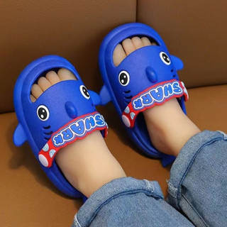 Dép cho bé sục cá mập hở mũi mềm nhẹ chống trơn trượt hoạt hình baby shark dễ thương (Ảnh thật)