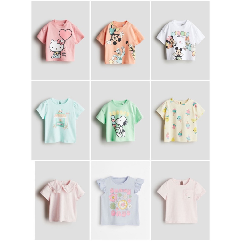Áo phông hè bé gái cotton HM Auth