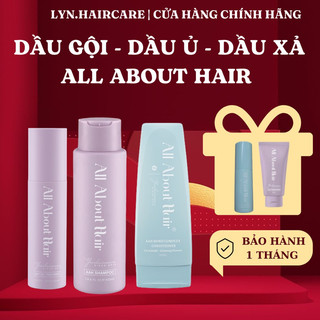 Combo 3 sản phẩm dưỡng tóc all about hair kích mọc tóc- phục hồi tóc- dầu gội + kem ủ + dầu ủ oil treatment