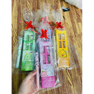Set quà cho học sinh đầy đủ dụng cụ cần thiết ( sẵn túi và nơ)