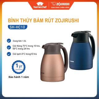 Bình thuỷ bấm rót Zojirushi SH-HC10-AD, thương hiệu Nhật Bản, bảo hành giữ nhiệt 1 năm | Hàng chính hãng